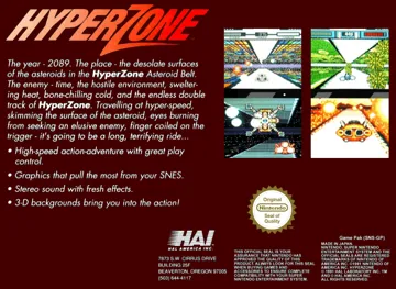 HyperZone (Europe) box cover back